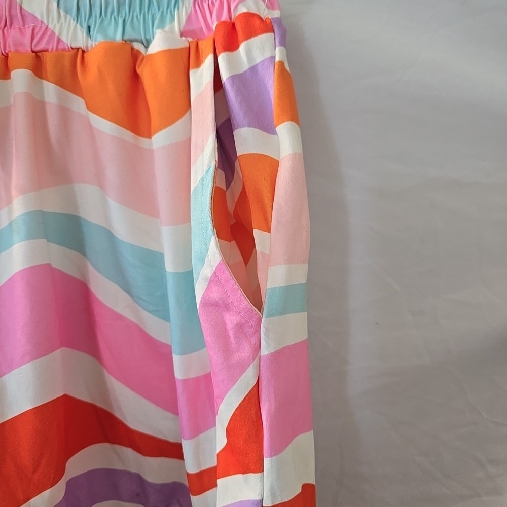 Katydid Multicolor Abstract Wave Pajama PJ Set Shorts/top‎ Size S NWT - Picture 8 of 16